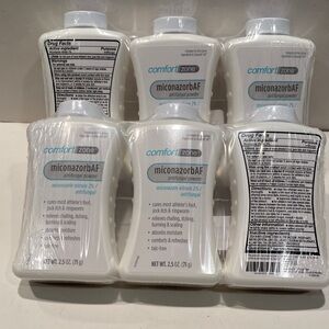 NIP 2 Sealed Packages w/ 6 containers 2.5 oz. MiconazorbAF Antifungal Powder